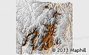 Physical 3D Map of Mianning, lighten