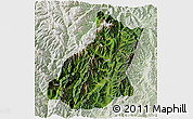 Satellite 3D Map of Mianning, lighten