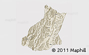Shaded Relief 3D Map of Mianning, cropped outside