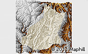 Shaded Relief 3D Map of Mianning, physical outside
