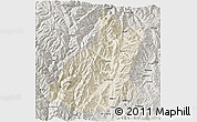 Shaded Relief 3D Map of Mianning, semi-desaturated