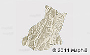 Shaded Relief 3D Map of Mianning, single color outside