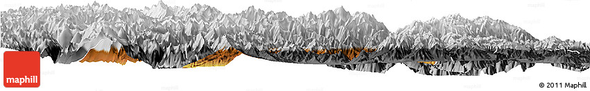 Physical Horizon Map of Mianning, desaturated