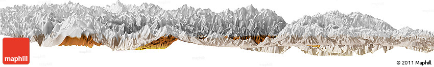 Physical Horizon Map of Mianning, lighten