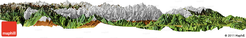 Physical Horizon Map of Mianning, satellite outside