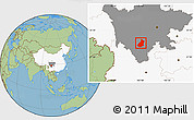 Savanna Style Location Map of Mianning, highlighted country, highlighted parent region