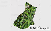 Satellite Map of Mianning, cropped outside