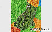 Satellite Map of Mianning, political outside