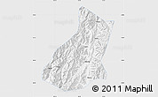 Silver Style Map of Mianning, single color outside