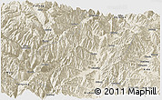 Shaded Relief Panoramic Map of Mianning