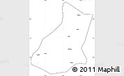 Blank Simple Map of Mianning, cropped outside