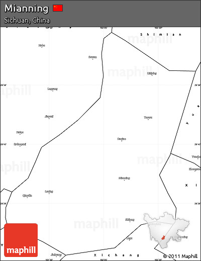 Blank Simple Map of Mianning