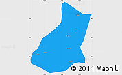 Political Simple Map of Mianning, single color outside