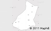 Silver Style Simple Map of Mianning, cropped outside
