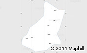 Silver Style Simple Map of Mianning, single color outside