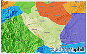 Physical 3D Map of Muchuan, political outside