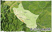 Physical 3D Map of Muchuan, satellite outside