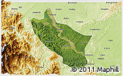 Satellite 3D Map of Muchuan, physical outside
