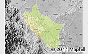 Physical Map of Muchuan, desaturated