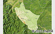 Physical Map of Muchuan, satellite outside