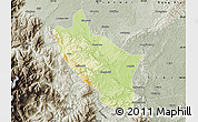 Physical Map of Muchuan, semi-desaturated