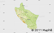 Physical Map of Muchuan, single color outside
