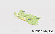 Physical Panoramic Map of Muchuan, cropped outside