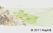 Physical Panoramic Map of Muchuan, lighten