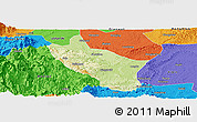 Physical Panoramic Map of Muchuan, political outside