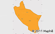 Political Simple Map of Muchuan, cropped outside