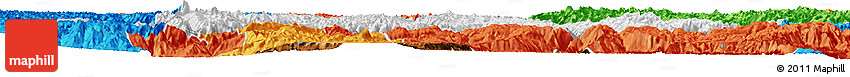 Physical Horizon Map of Muli, political outside