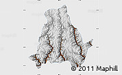 Physical Map of Muli, single color outside