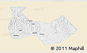 Classic Style 3D Map of Nanbu, single color outside