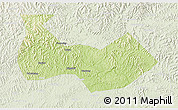Physical 3D Map of Nanbu, lighten
