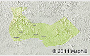 Physical 3D Map of Nanbu, lighten, semi-desaturated