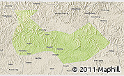 Physical 3D Map of Nanbu, shaded relief outside