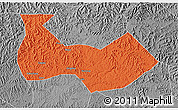 Political 3D Map of Nanbu, desaturated