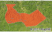 Political 3D Map of Nanbu, satellite outside