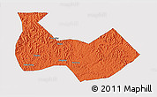 Political 3D Map of Nanbu, single color outside