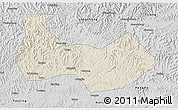 Shaded Relief 3D Map of Nanbu, desaturated