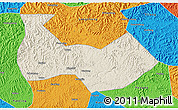 Shaded Relief 3D Map of Nanbu, political outside