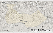Shaded Relief 3D Map of Nanbu, semi-desaturated