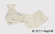 Shaded Relief 3D Map of Nanbu, single color outside