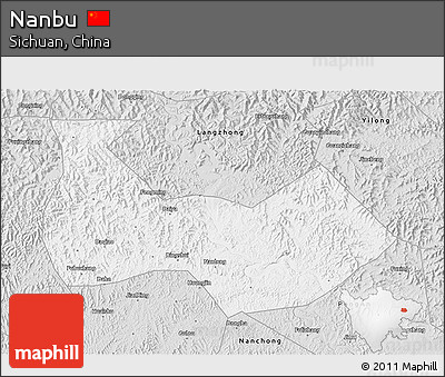 Silver Style 3D Map of Nanbu