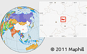 Political Location Map of Nanbu, highlighted country