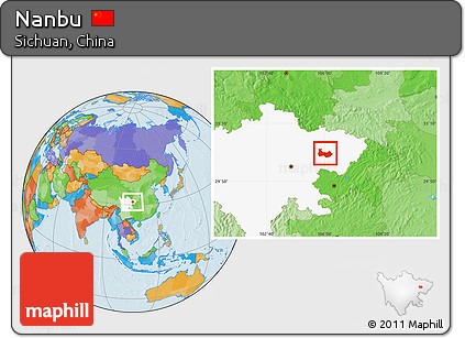 Political Location Map of Nanbu, highlighted parent region