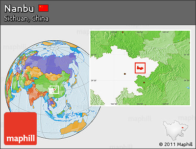 Political Location Map of Nanbu, highlighted parent region