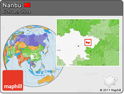 Political Location Map of Nanbu, highlighted parent region