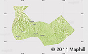 Physical Map of Nanbu, cropped outside