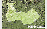 Physical Map of Nanbu, darken
